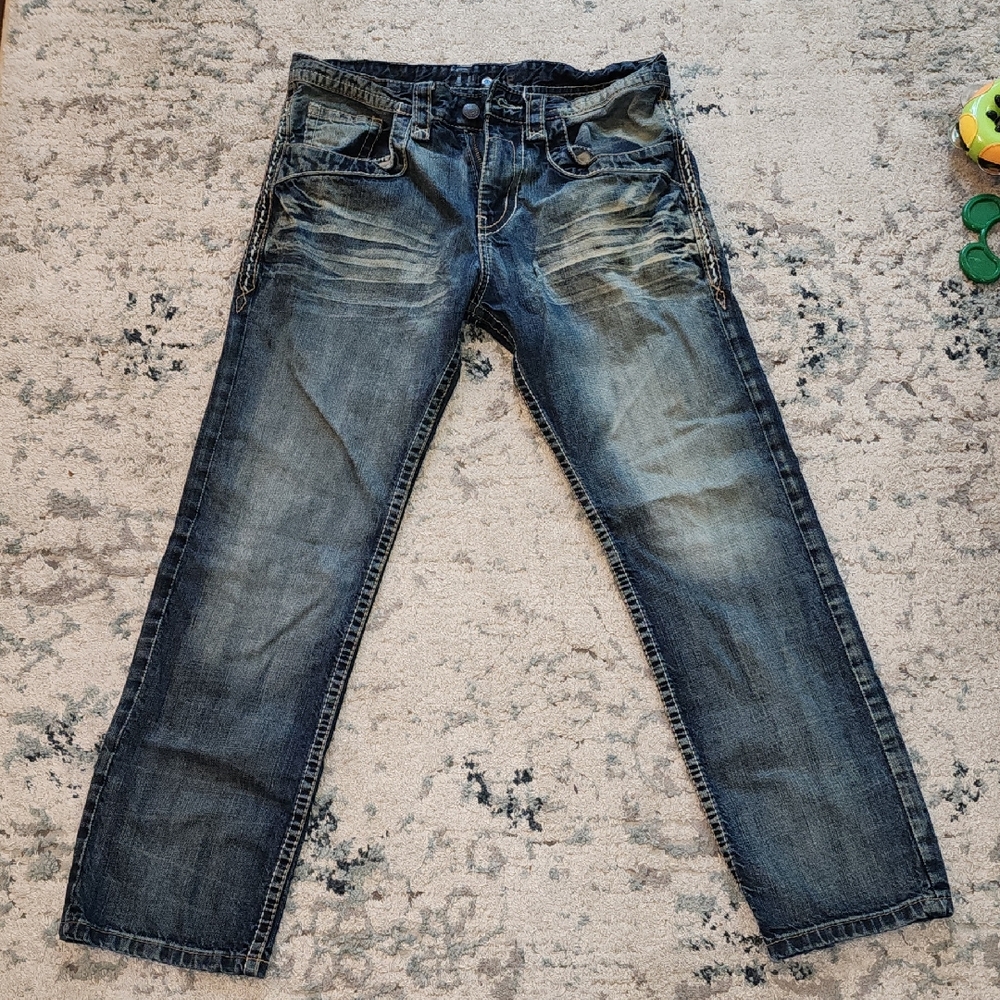 Twice Relaxed Fit Denim Jeans for Men 32 X 30